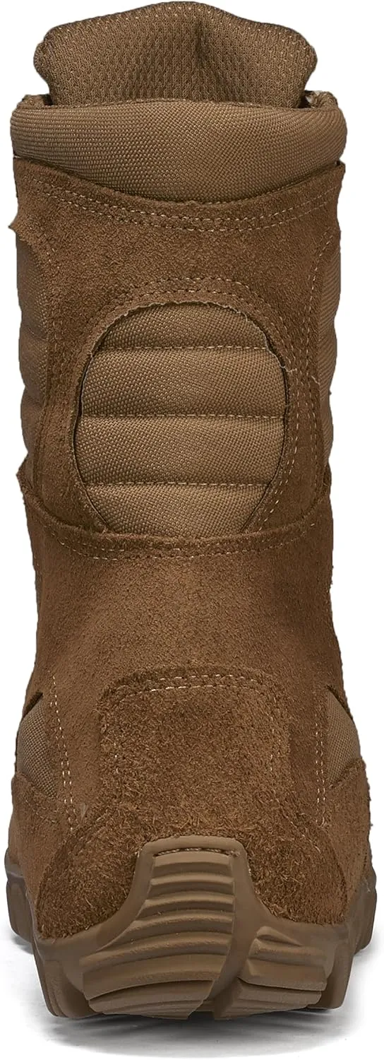 Belleville Sabre 533 8” Hot Weather Hybrid Combat Boots for Men - US Navy Army/Air Force AR 670-1/AFI 36-2903 Coyote Brown Leather with Vibram Ibex Outsole; Berry Compliant