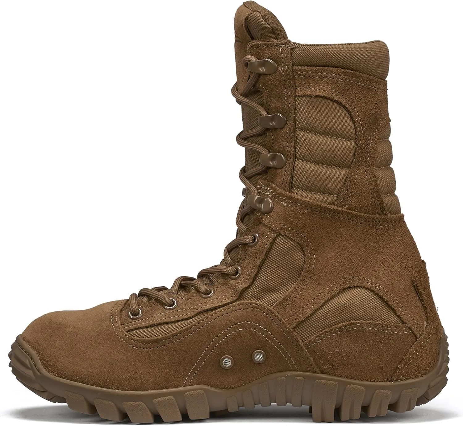 Belleville Sabre 533 8” Hot Weather Hybrid Combat Boots for Men - US Navy Army/Air Force AR 670-1/AFI 36-2903 Coyote Brown Leather with Vibram Ibex Outsole; Berry Compliant