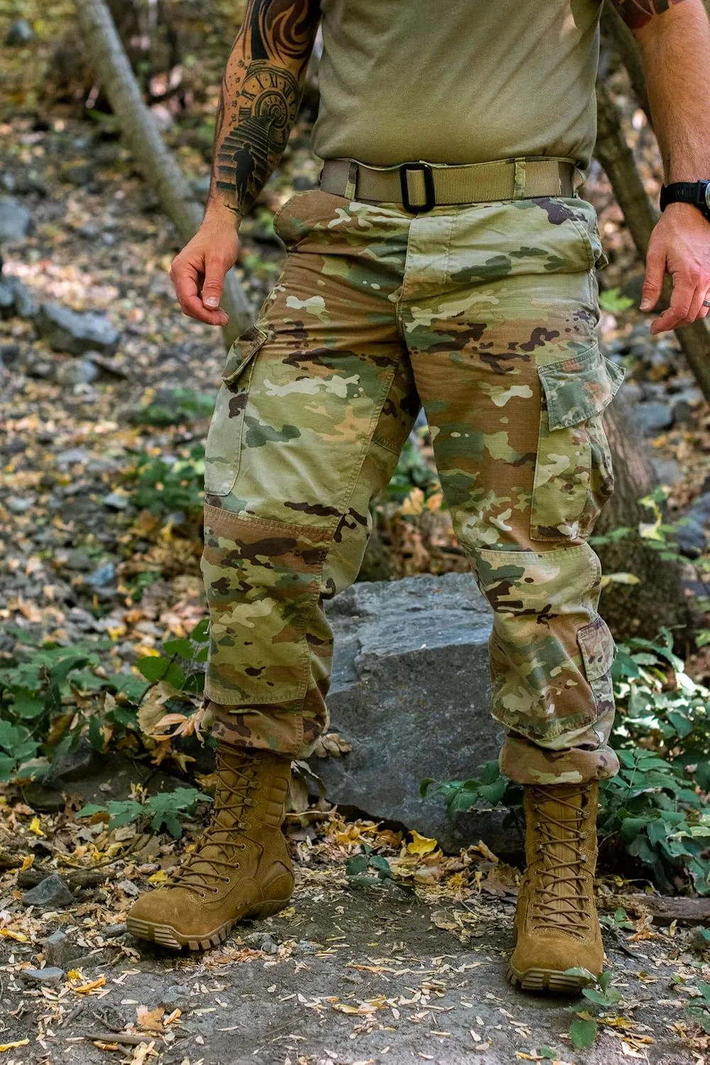 Belleville Sabre C333 8” Hot Weather Hybrid Assault Combat Boots for Men - Army/Air Force AR 670-1/AFI 36-2903 Coyote Brown Leather with Vibram Ibex Outsole; Berry Compliant