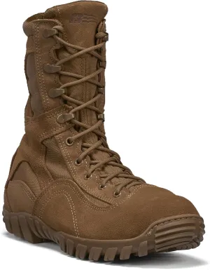 Belleville Sabre C333 8” Hot Weather Hybrid Assault Combat Boots for Men - Army/Air Force AR 670-1/AFI 36-2903 Coyote Brown Leather with Vibram Ibex Outsole; Berry Compliant