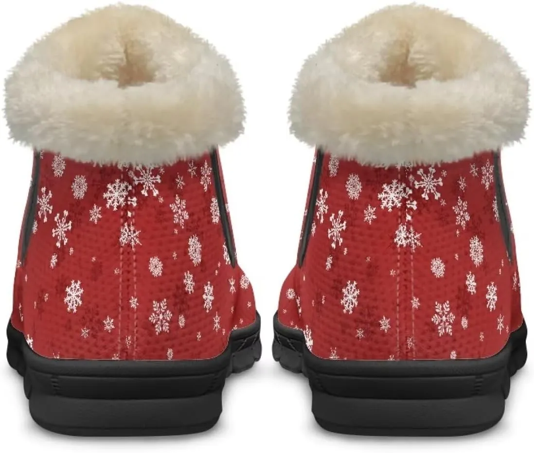 Binienty Warm Boots for Women Comsy Winter Fuzzy Ankle Booties Outdoor