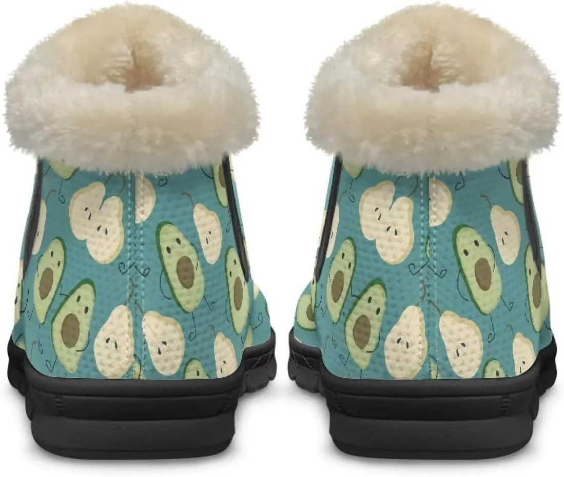 Binienty Winter Snow Boots for Women Comfy Ankle Booties Fur Flannel Lined Warm Walking Boots