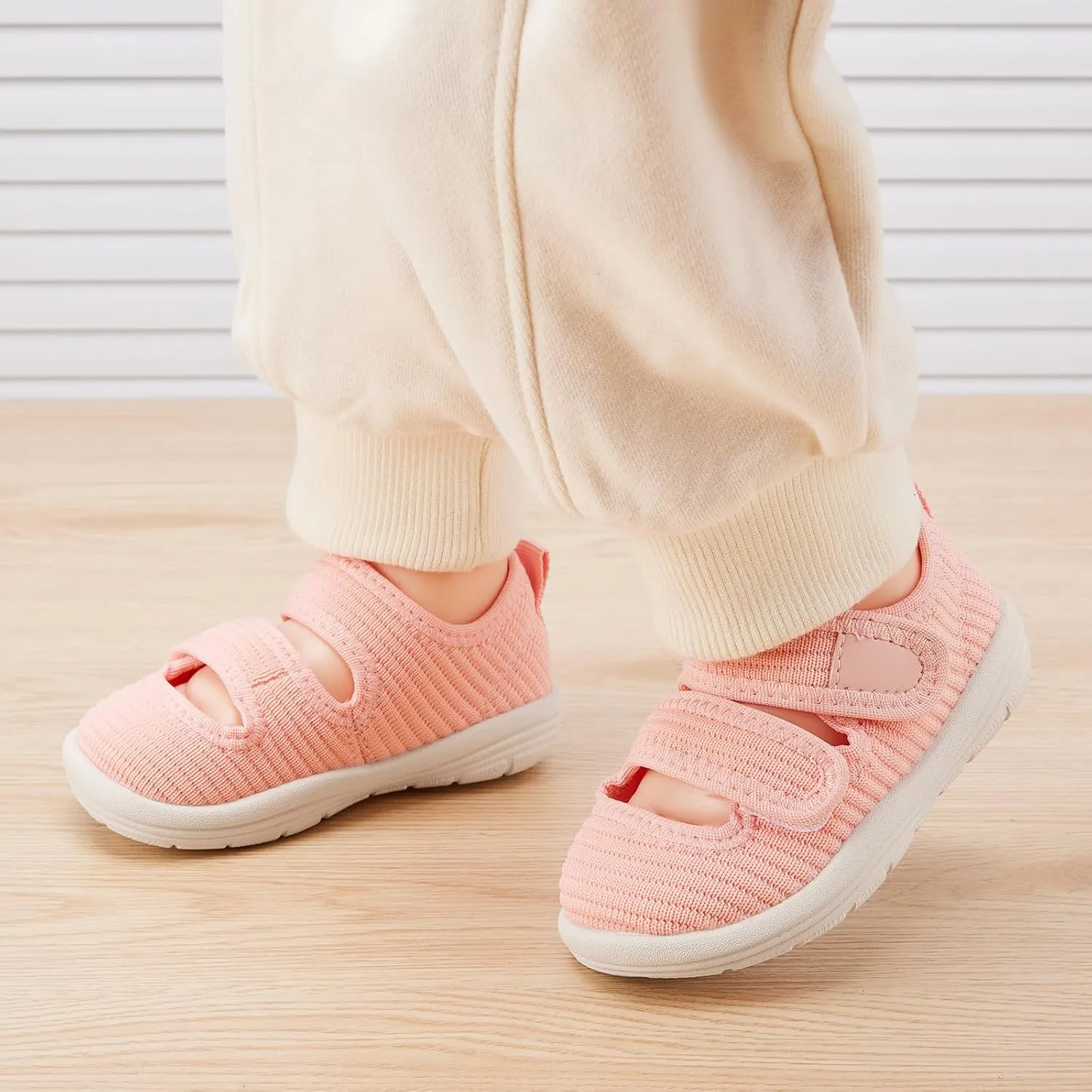 BMCiTYBM Baby Walking Shoes Infant Boy Girl First Walker Sneakers Breathable Lightweight Non-Slip Barefoot Shoes 6 9 12 18 24 Months