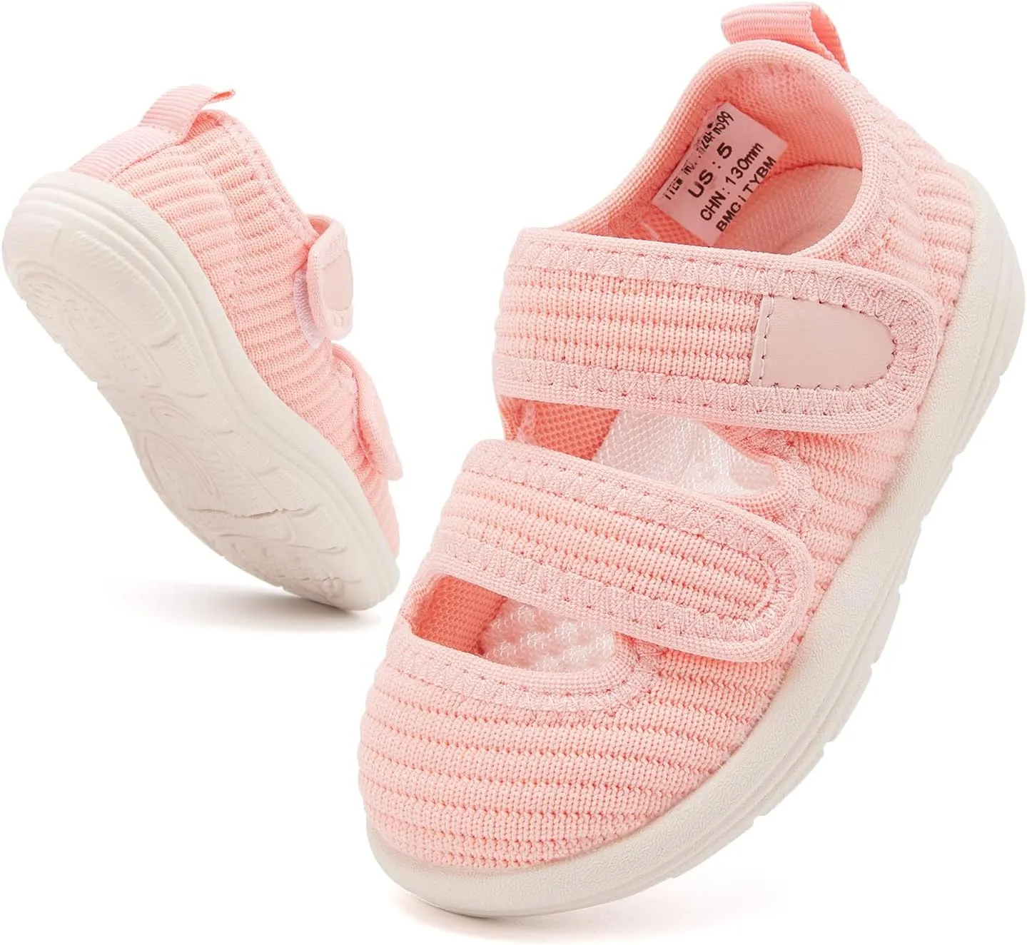 BMCiTYBM Baby Walking Shoes Infant Boy Girl First Walker Sneakers Breathable Lightweight Non-Slip Barefoot Shoes 6 9 12 18 24 Months
