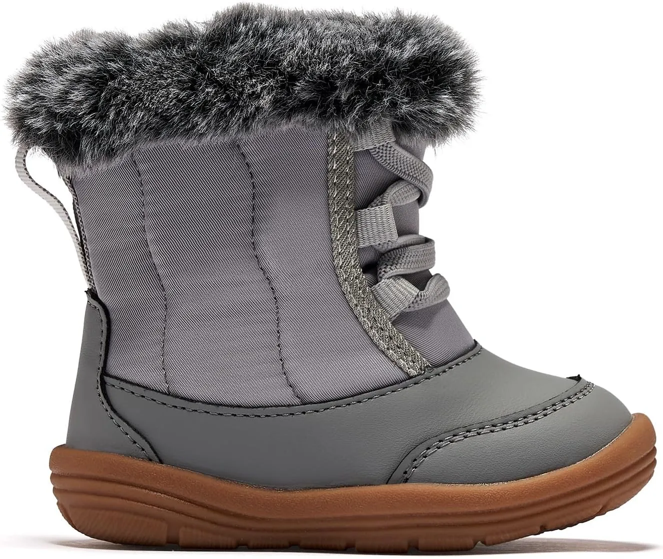 BMCiTYBM Toddler Snow Boots Baby Boys Girls Winter Warm Boots Infant High Top Shoes Faux Fur Bootie for Cold Weather Outdoor