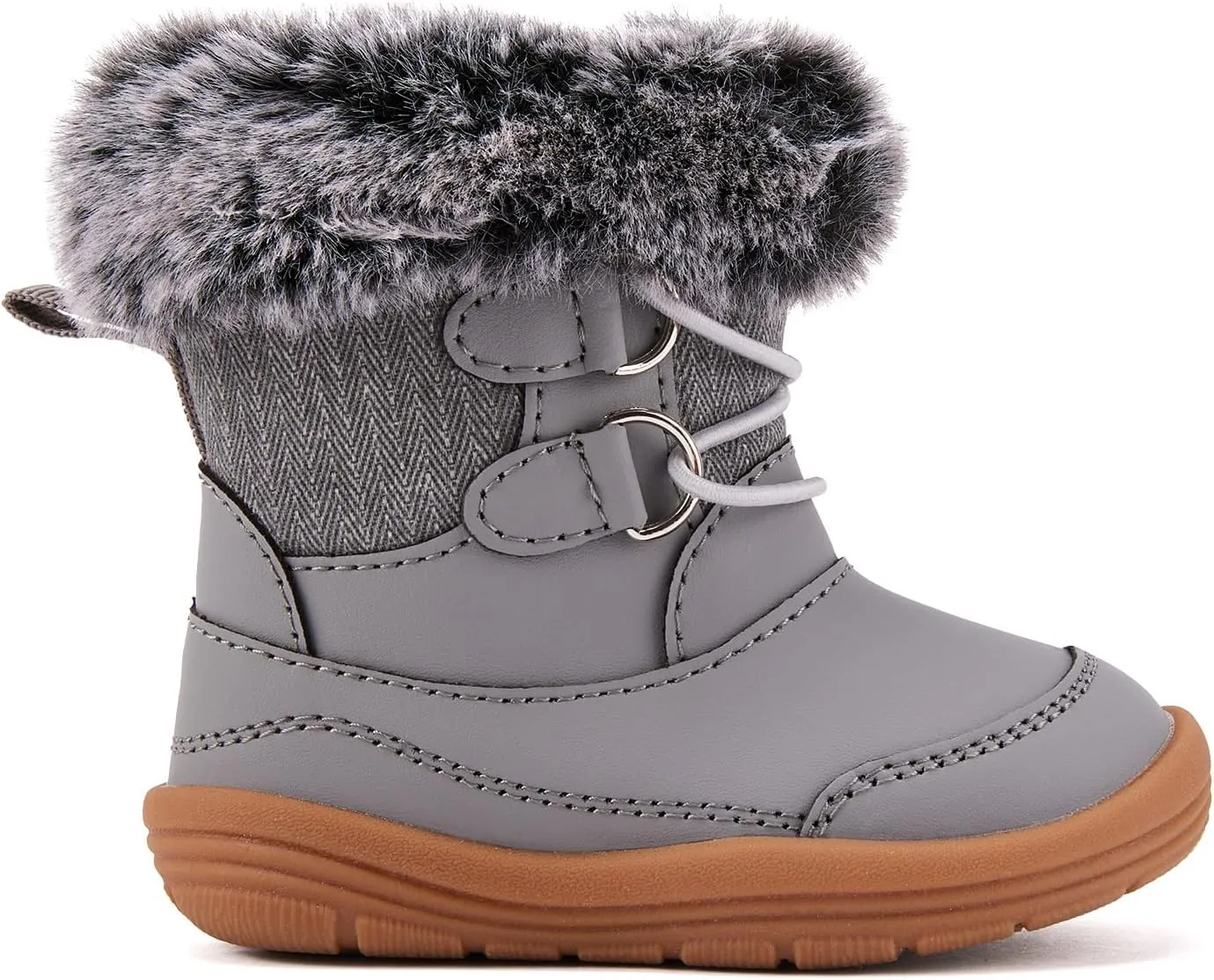 BMCiTYBM Toddler Snow Boots Baby Boys Girls Winter Warm Boots Infant High Top Shoes Faux Fur Bootie for Cold Weather Outdoor