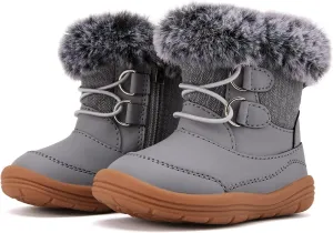 BMCiTYBM Toddler Snow Boots Baby Boys Girls Winter Warm Boots Infant High Top Shoes Faux Fur Bootie for Cold Weather Outdoor