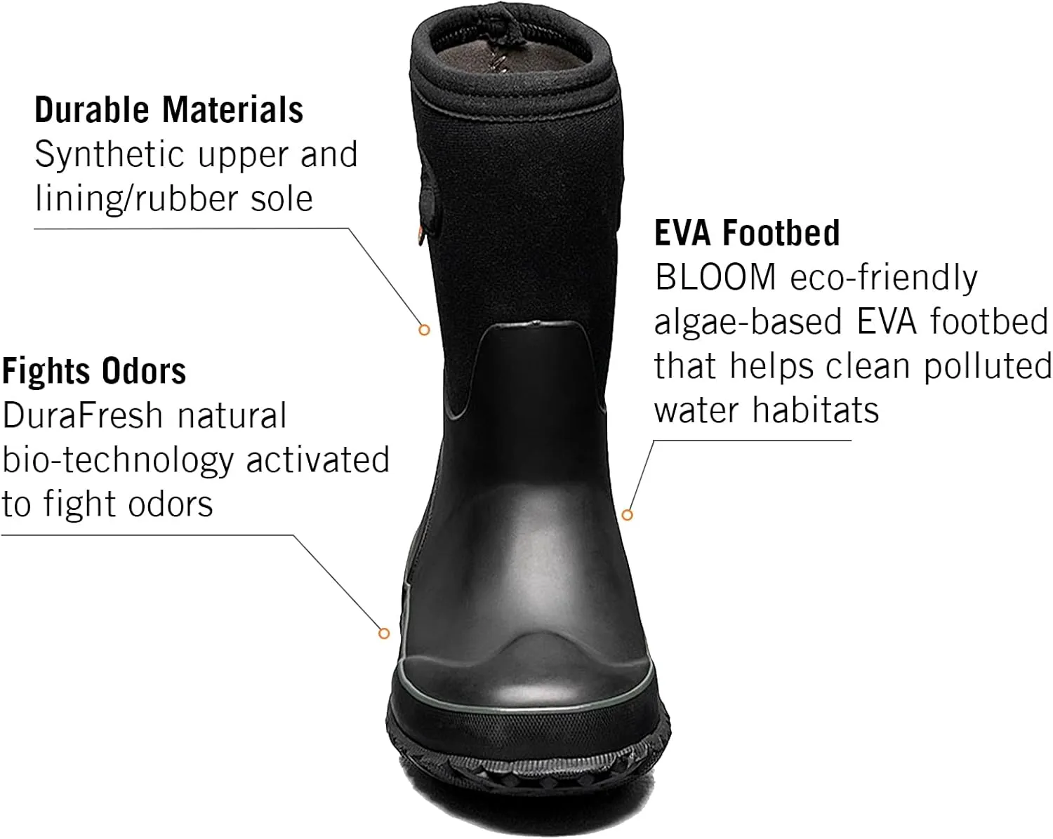 BOGS Grasp Kids Waterproof Insulated All Weather Rain Boots Mud Boots I For Snow, Rain, Winter, Mud and Cold Weather for Toddlers, Girls, Boys, Unisex