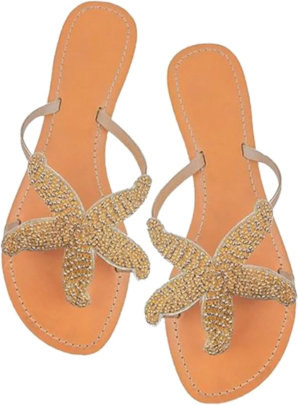 Bohemian Slippers Flat Sandals For Women,Casual Beach Slip on Comfortable Walking Open Toe Shoes For Women Summer Dressy Outdoor Sandals