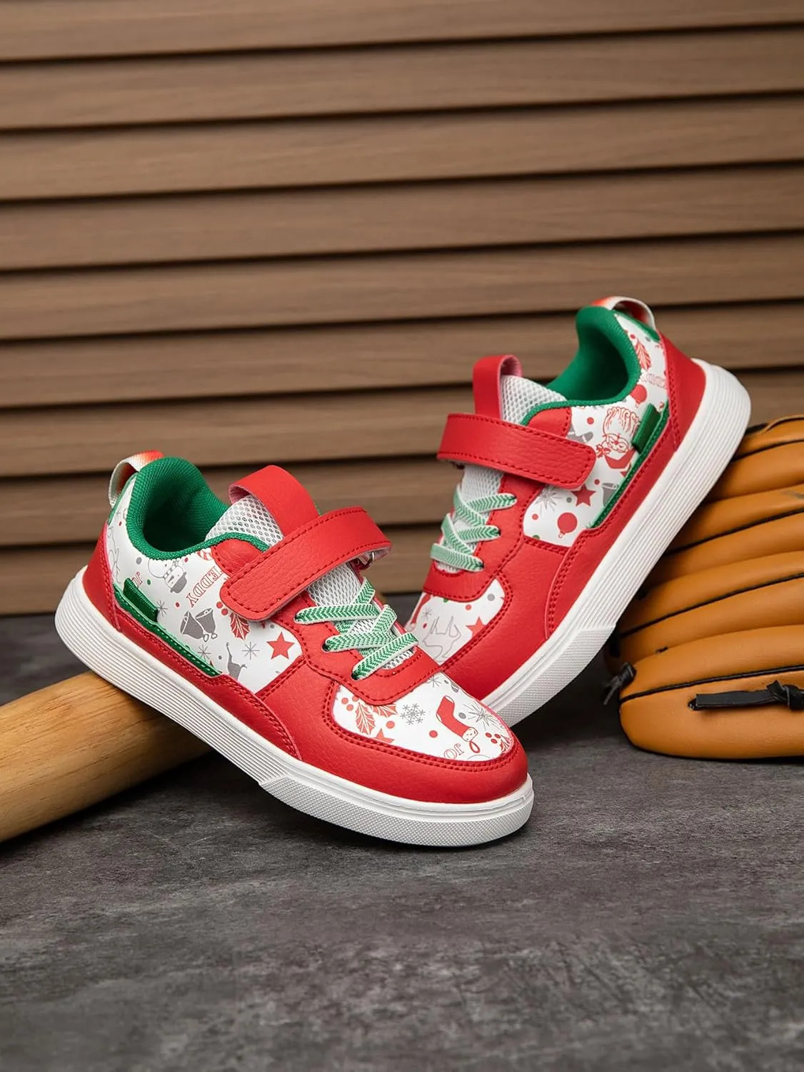 Boys and Girls Board Shoes Adjustable Hook and Loop Classic Low Top Kids Sneakers