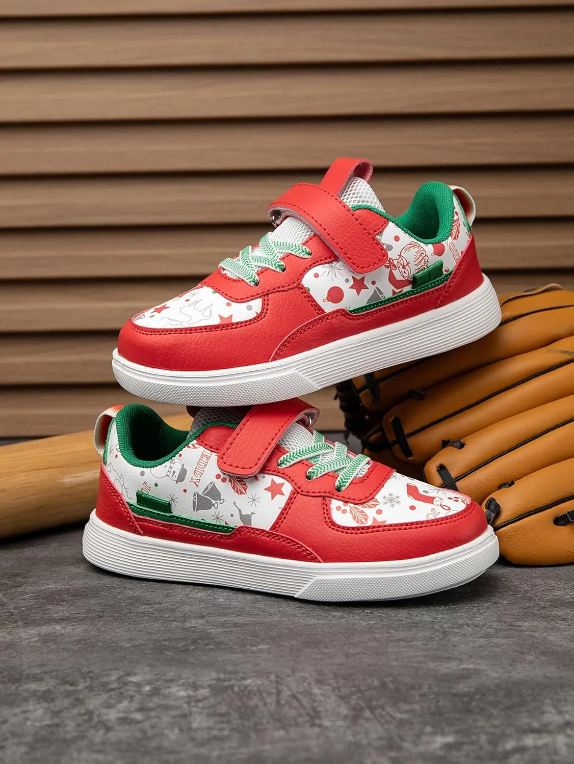 Boys and Girls Board Shoes Adjustable Hook and Loop Classic Low Top Kids Sneakers