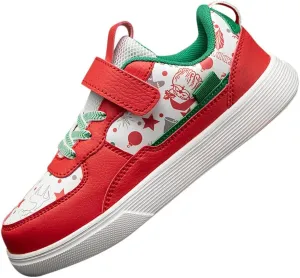 Boys and Girls Board Shoes Adjustable Hook and Loop Classic Low Top Kids Sneakers