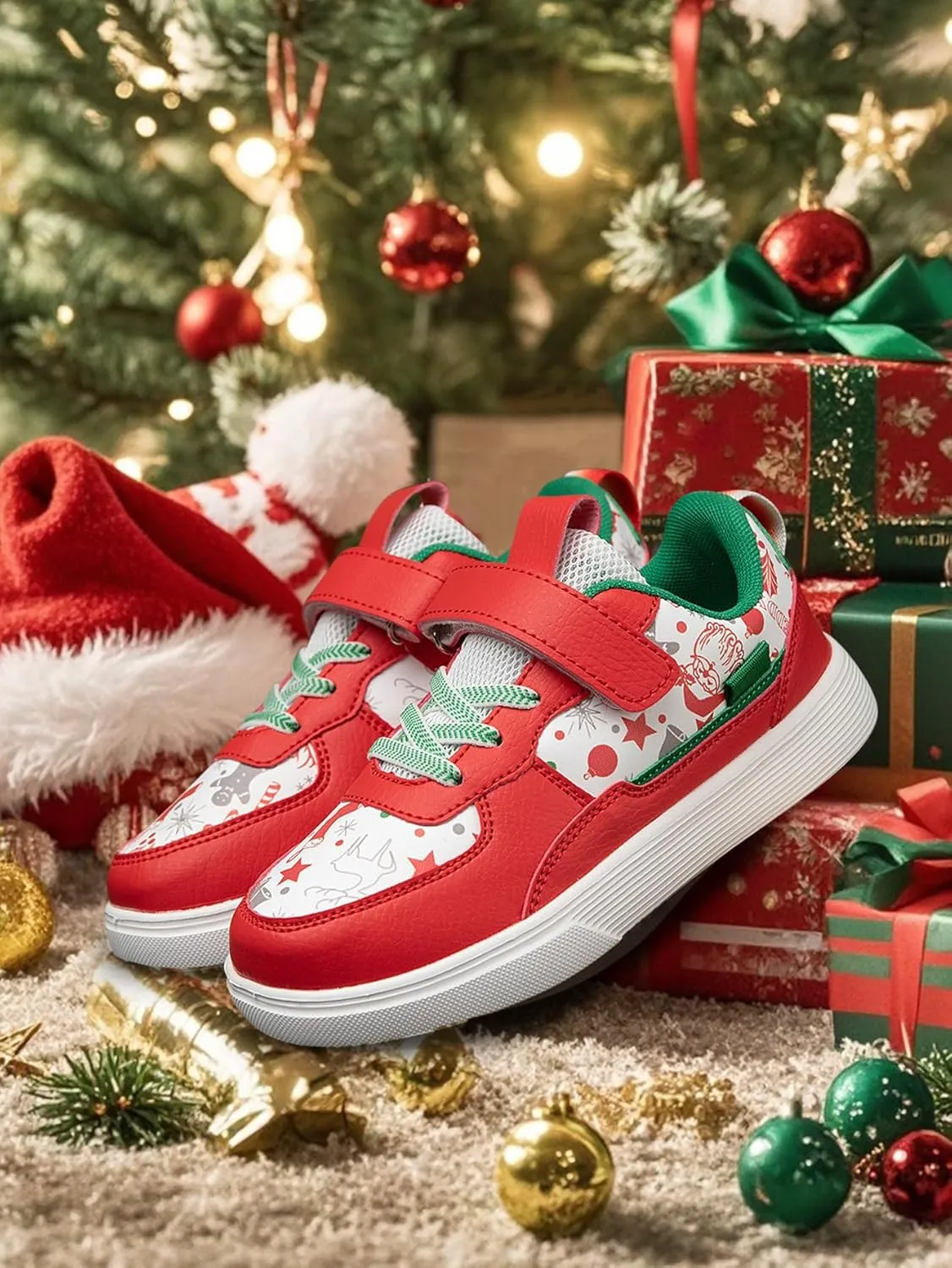 Boys and Girls Board Shoes Adjustable Hook and Loop Classic Low Top Kids Sneakers