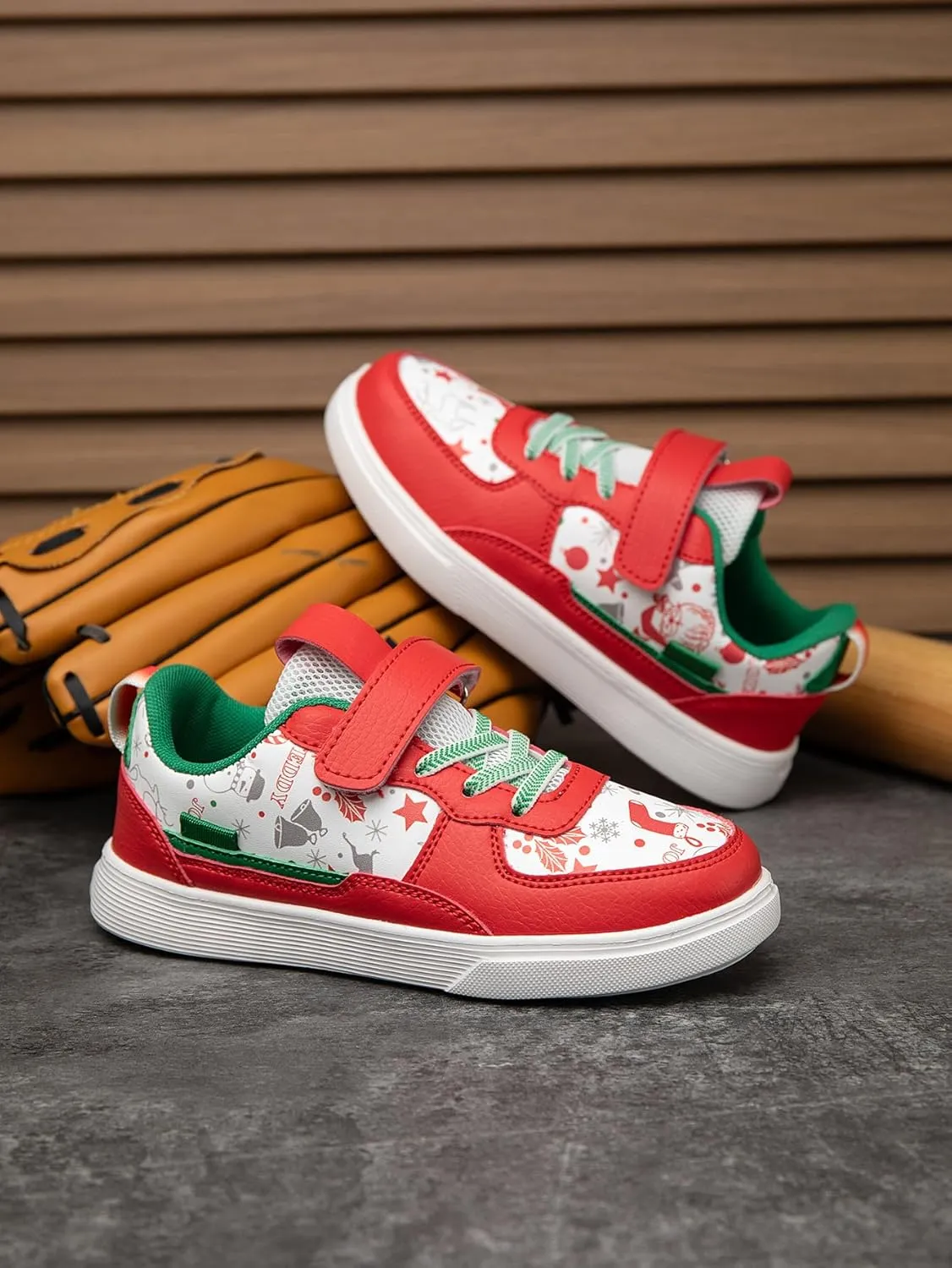 Boys and Girls Board Shoes Adjustable Hook and Loop Classic Low Top Kids Sneakers