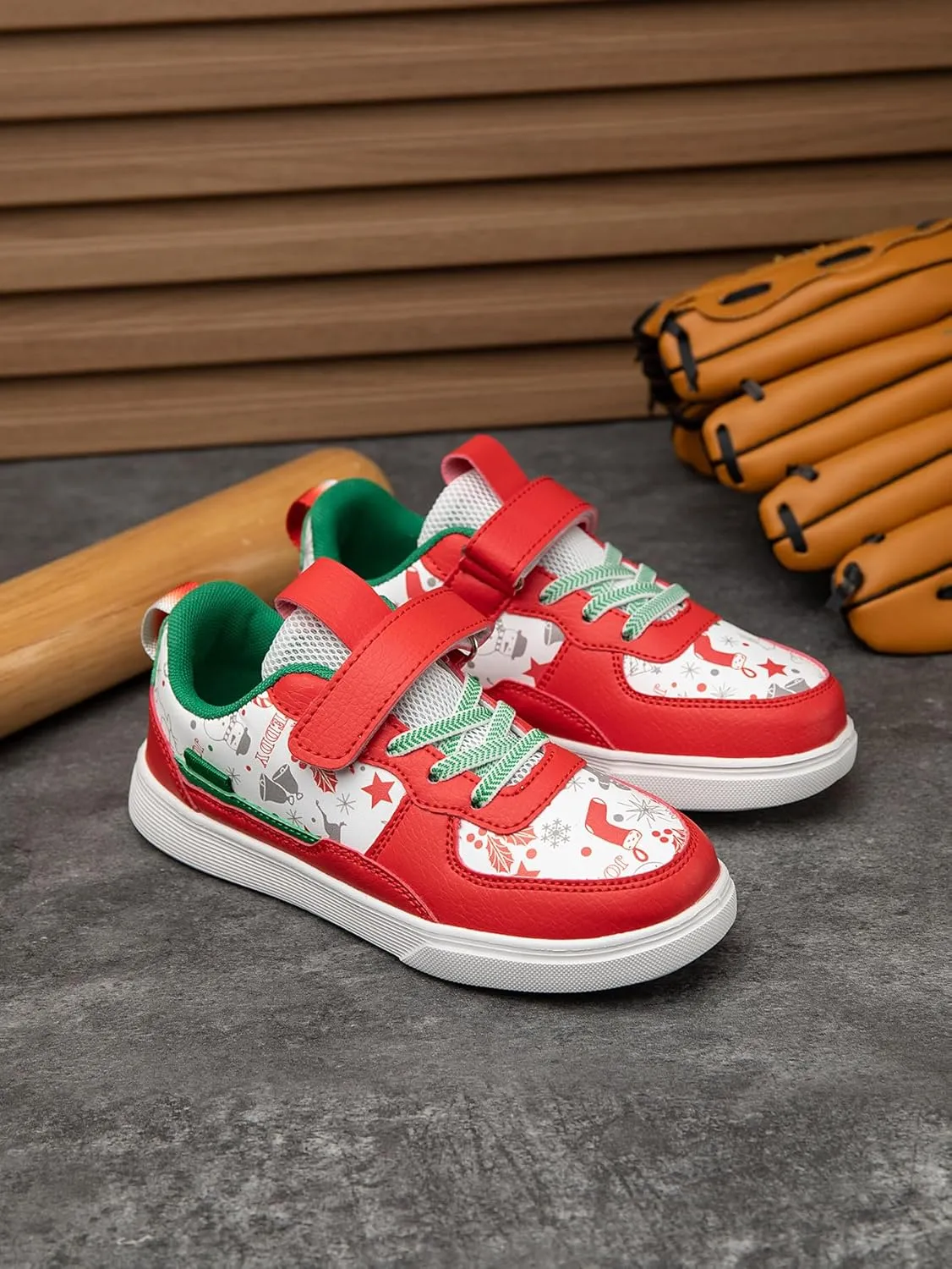 Boys and Girls Board Shoes Adjustable Hook and Loop Classic Low Top Kids Sneakers