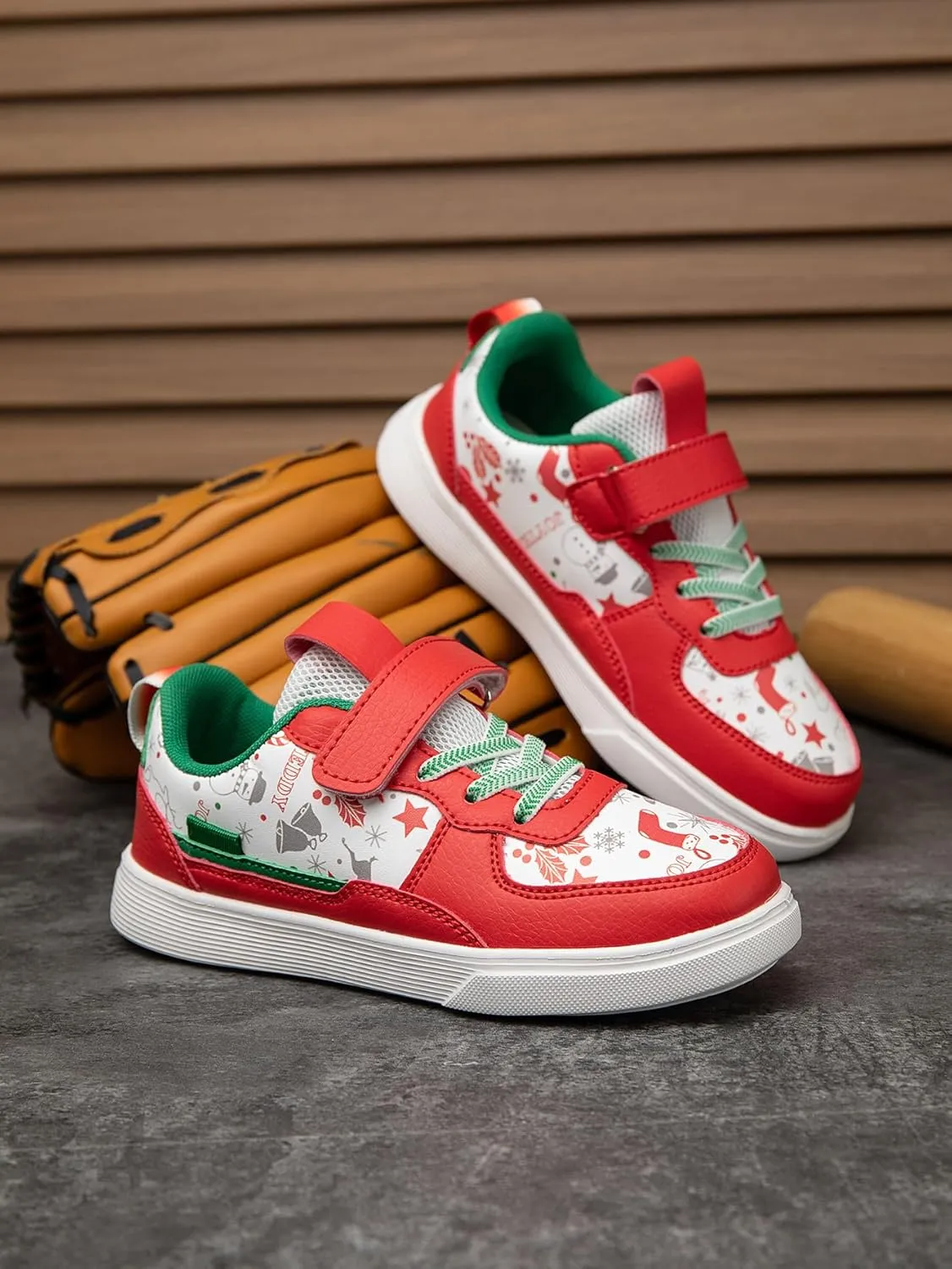 Boys and Girls Board Shoes Adjustable Hook and Loop Classic Low Top Kids Sneakers