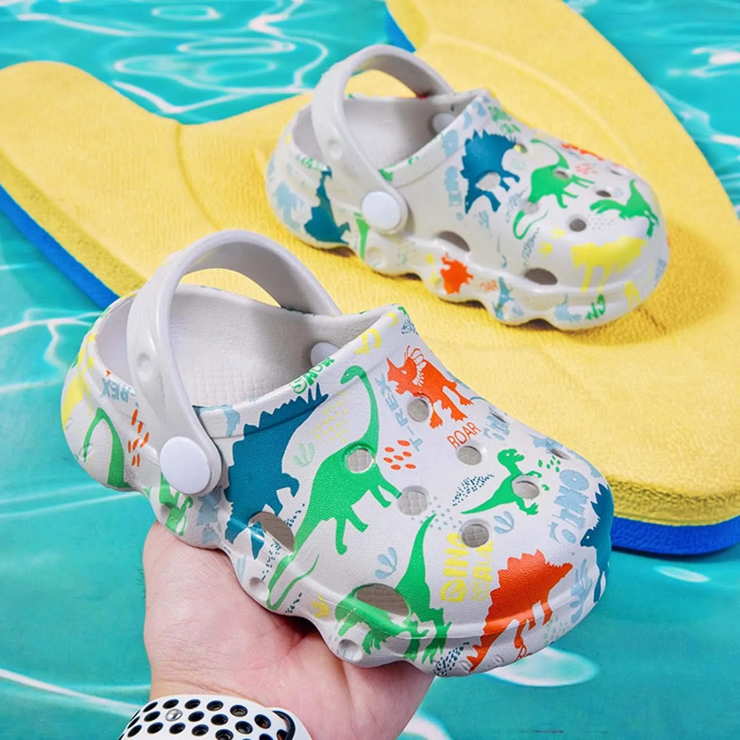 Boys Girls Clogs Cute Cartoon Animal Garden Shoes Lightweight Slides Slippers Slip-on Sandals (Infant/Toddler/Little Kid)