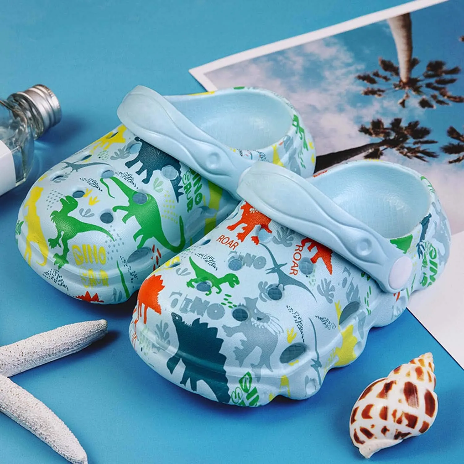 Boys Girls Clogs Cute Cartoon Animal Garden Shoes Lightweight Slides Slippers Slip-on Sandals (Infant/Toddler/Little Kid)