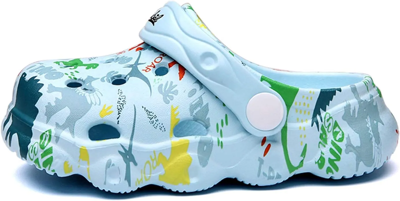 Boys Girls Clogs Cute Cartoon Animal Garden Shoes Lightweight Slides Slippers Slip-on Sandals (Infant/Toddler/Little Kid)