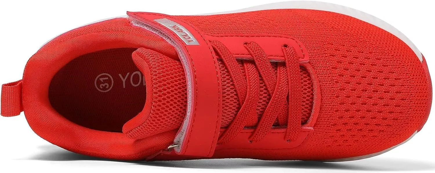 Boys Girls Tennis Shoes Kids Lightweight Breathable Sneakers Non-Slip Running Sport Athletic