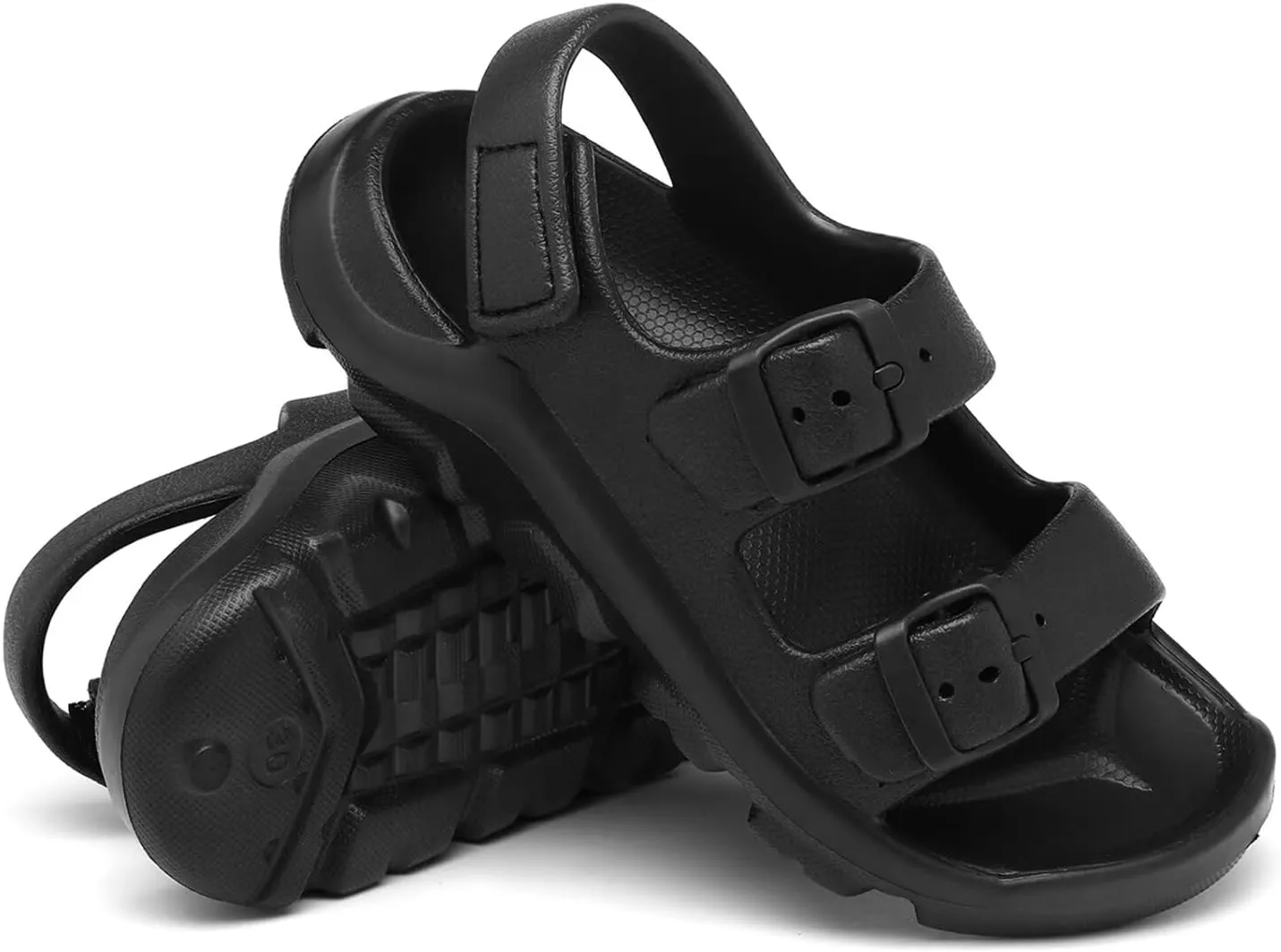 Boys Girls Toddler Little Kid Sandals Buckle Adjustable Water Sandal With Hook Loop Back Strap(Toddler 5-Little Kid 12)