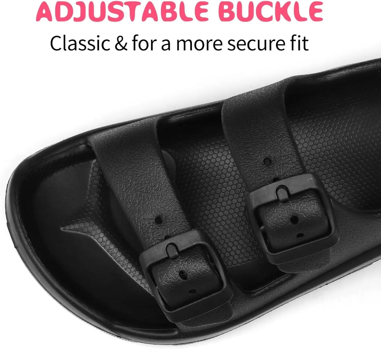 Boys Girls Toddler Little Kid Sandals Buckle Adjustable Water Sandal With Hook Loop Back Strap(Toddler 5-Little Kid 12)
