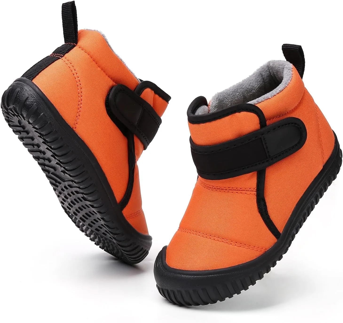 Boys Kids Fuzzy Snow Booties Winter Ski Shoes Childrens Cotton Warm Open Toe Non Slip Boots Fashion Warm Comfy Shoes