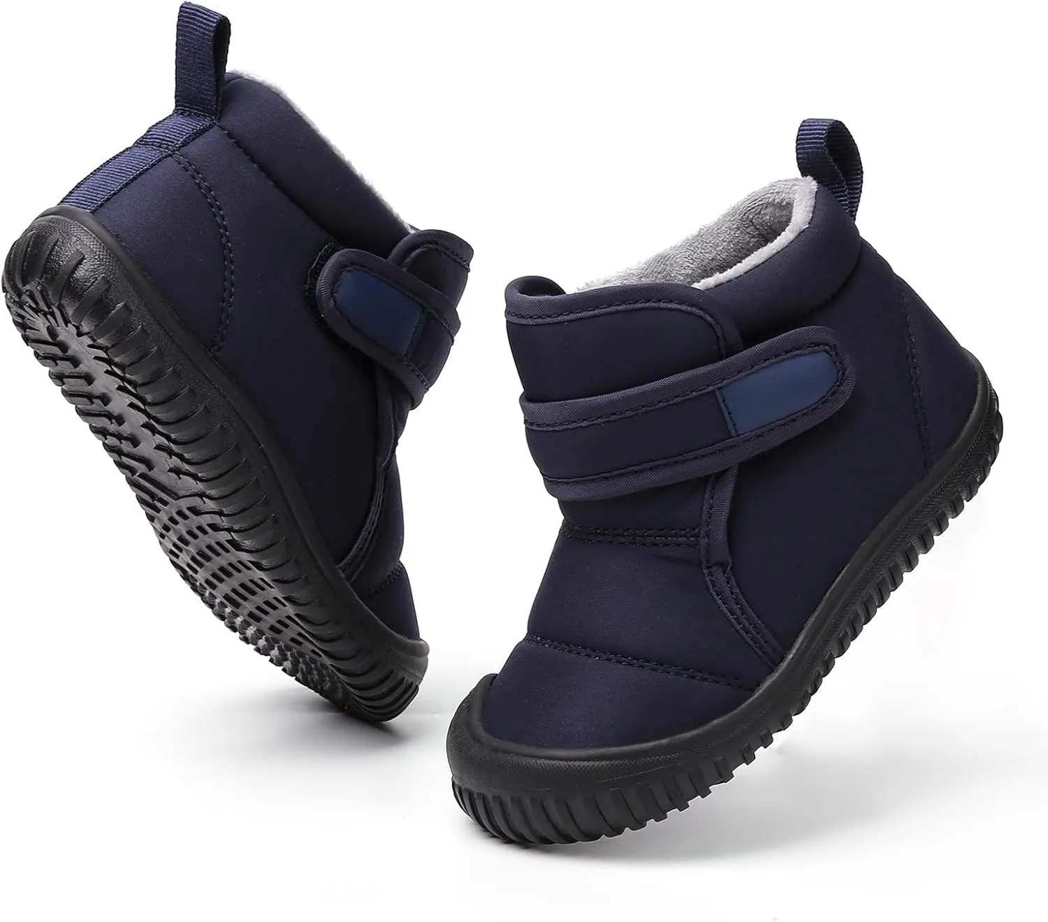 Boys Kids Fuzzy Snow Booties Winter Ski Shoes Childrens Cotton Warm Open Toe Non Slip Boots Fashion Warm Comfy Shoes