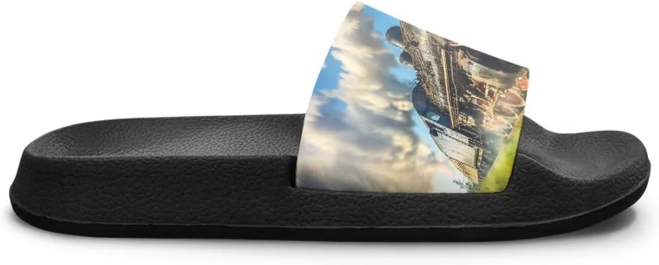 Boys Slide Sandals Summer Shoes for Kids Shower Slippers Non Slip Slippers
