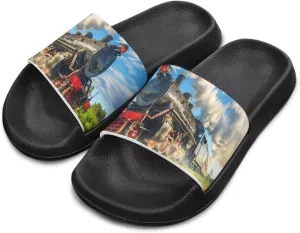 Boys Slide Sandals Summer Shoes for Kids Shower Slippers Non Slip Slippers