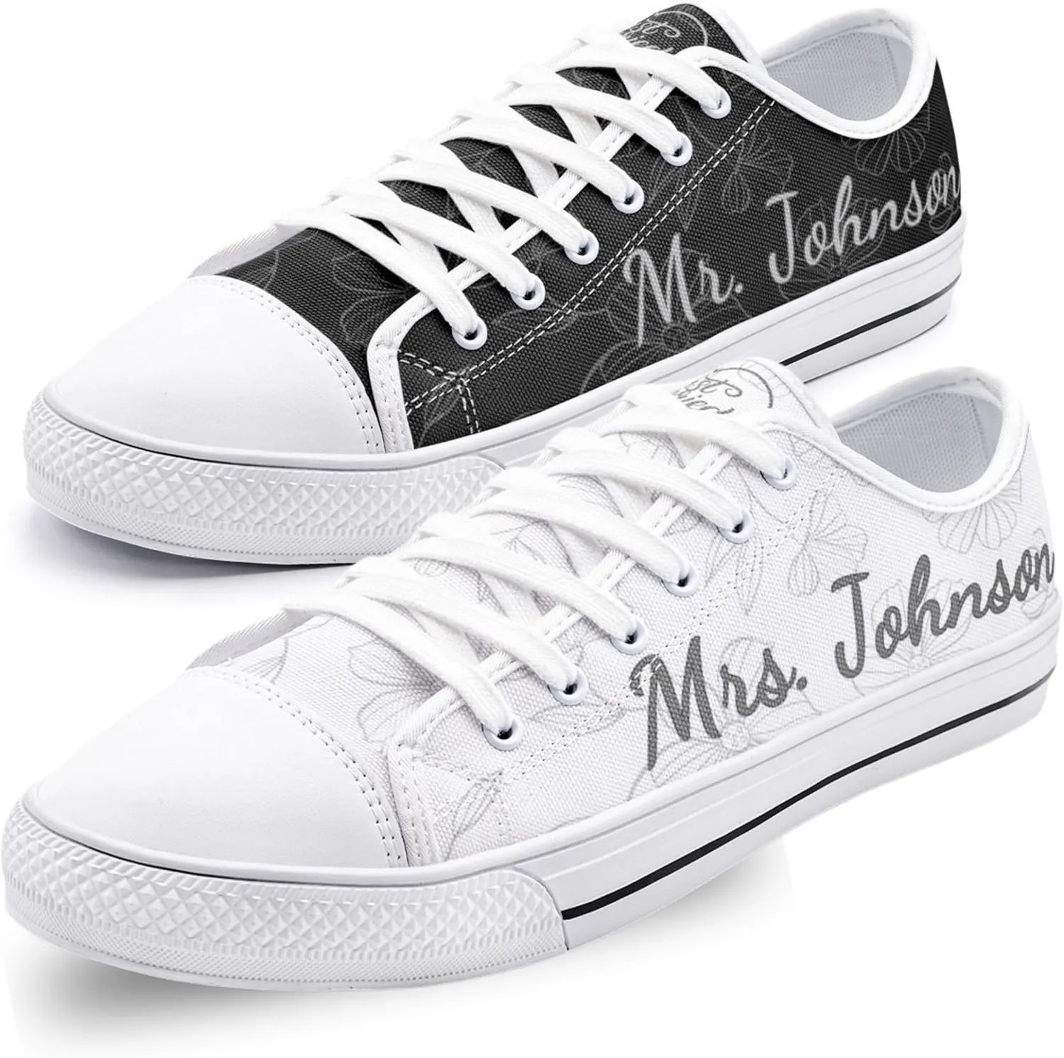 Bride Sneakers, Bride and Groom Matching Sneakers, Wedding Sneakers Husband and Wife Matching Just Married Honeymoon Shoes White