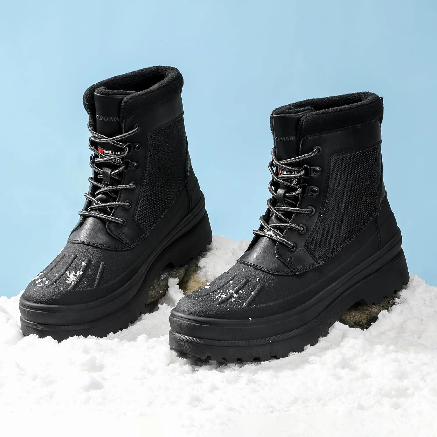 Bruno Marc Men's Insulated Waterproof Snow Boots Warm Fur Lined Outdoor Winter Boot