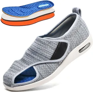 bumuam Men's Diabetic Shoes Wide Width Shoes,Women's Open Toe Diabetic Sandals with Adjustable Wide Width Walking Shoes House Slippers for Elderly