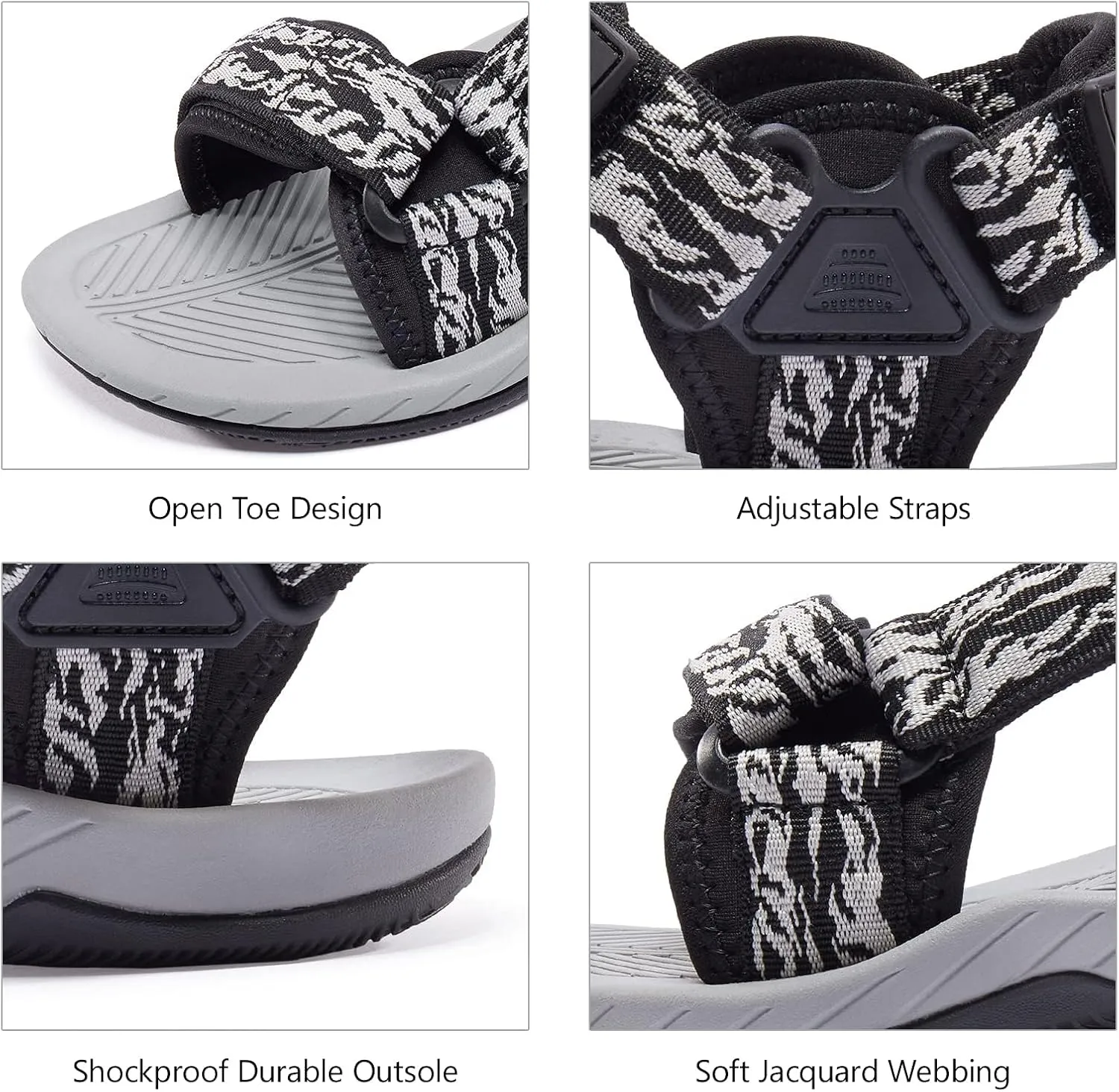 CAMELSPORTS Mens Athletic Sandals Outdoor Strap Summer Beach Sandals Waterproof Fisherman Water Shoes Open Toe Sport Gym Hiking Sandal