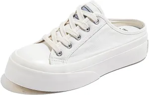 Canvas Mules for Women Backless Sneakers Slip on Comfortable Casual Shoes