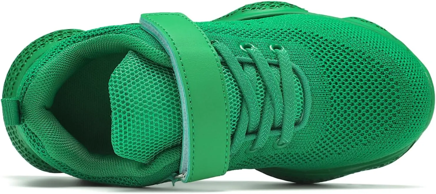 Casbeam Kids Breathable Sneakers Mesh Lightweight Easy Walk Casual Sport Strap Athletic Running Shoes for Boys Girls