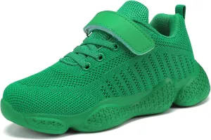 Casbeam Kids Breathable Sneakers Mesh Lightweight Easy Walk Casual Sport Strap Athletic Running Shoes for Boys Girls