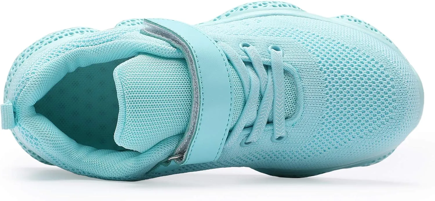 Casbeam Kids Breathable Sneakers Mesh Lightweight Easy Walk Casual Sport Strap Athletic Running Shoes for Boys Girls