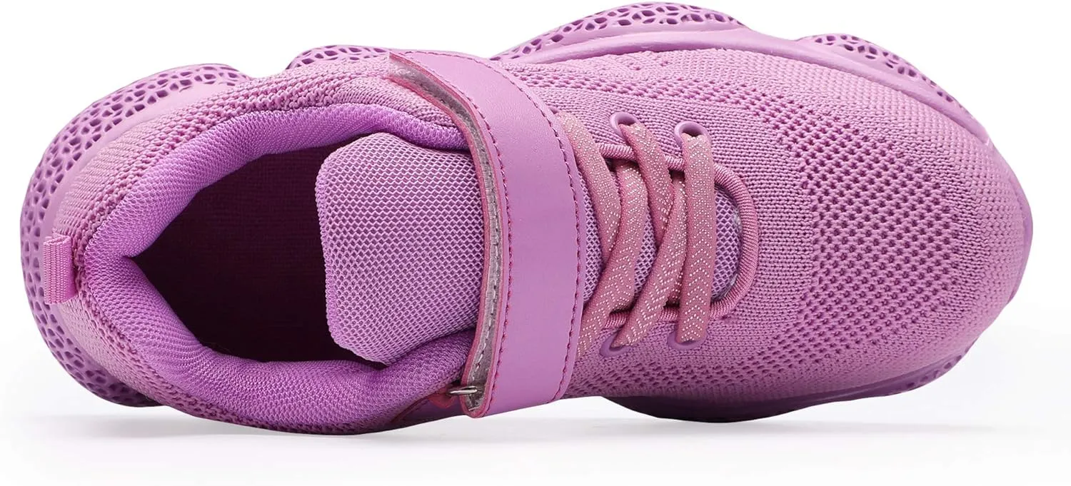 Casbeam Kids Breathable Sneakers Mesh Lightweight Easy Walk Casual Sport Strap Athletic Running Shoes for Boys Girls