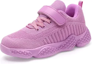 Casbeam Kids Breathable Sneakers Mesh Lightweight Easy Walk Casual Sport Strap Athletic Running Shoes for Boys Girls