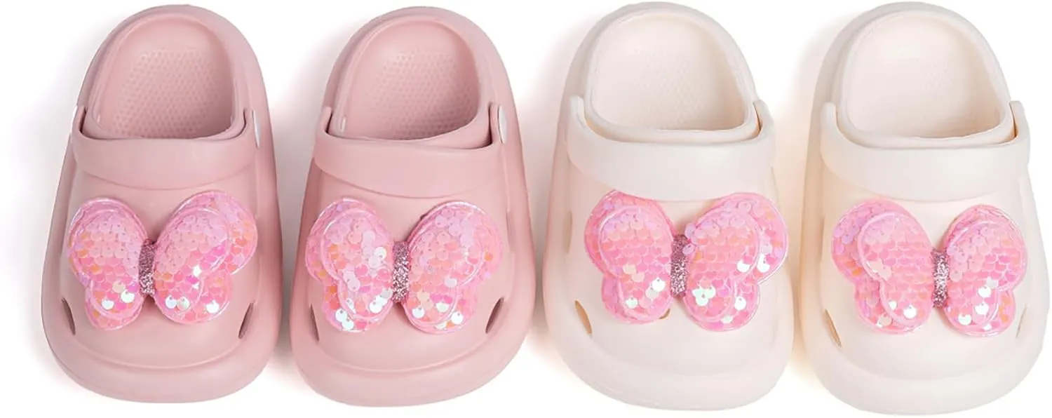 CENCIRILY Kids Girls Clogs Garden Shoes Baby Toddler Slides Cartoon Sandals Beach Pool Slipper