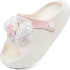 CENCIRILY Kids Girls Clogs Garden Shoes Baby Toddler Slides Cartoon Sandals Beach Pool Slipper