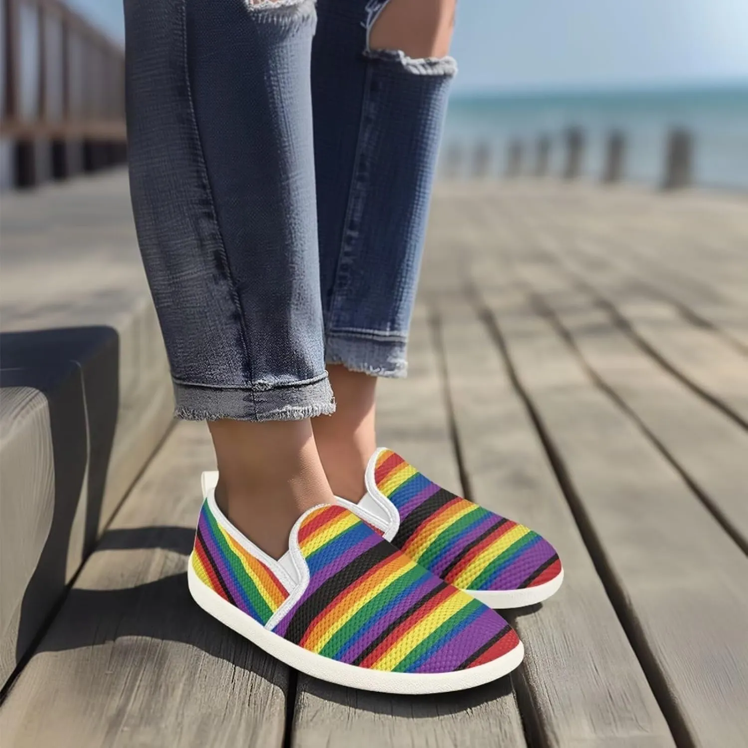chaqlin Driving Loafers Fashion Women Mesh Flat Shoes Non Slip Wide Width Athletic Sneakers for Men Work Office Clipper