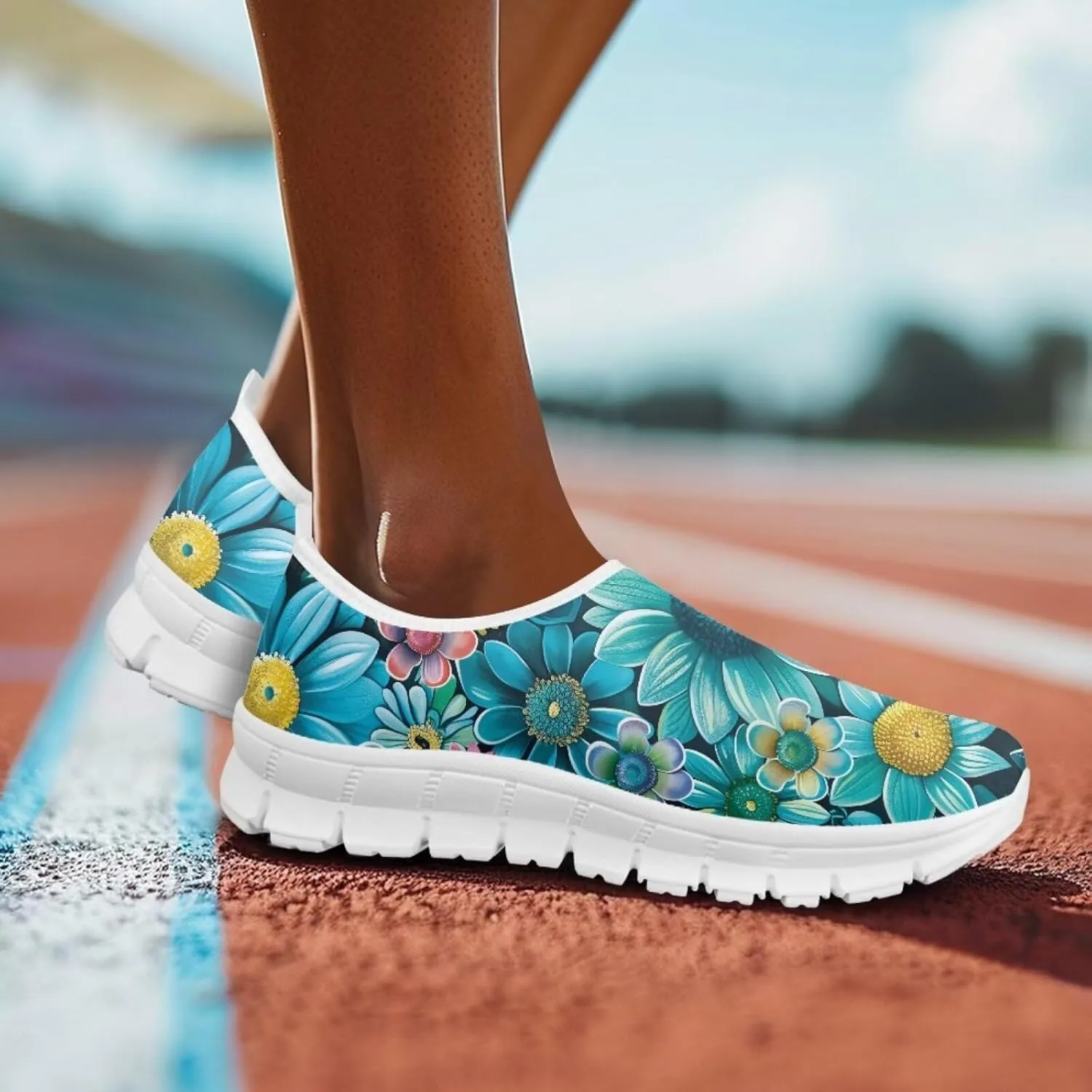 chaqlin Tennis Shoe Loafers for Women Men Round Toe Non Slip Road Running Sneaker Low Top Mesh Breathable Shoes Clipper