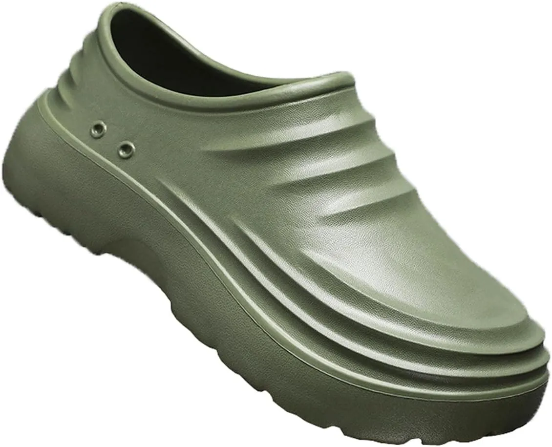 Chef Shoes for Men and Women, Strong Non-Slip Kitchen Clock Clogs, Oil Resistant Nurse Garden Bathroom Work Sandals, Lightweight Waterproof Health Care Food Service Shoe