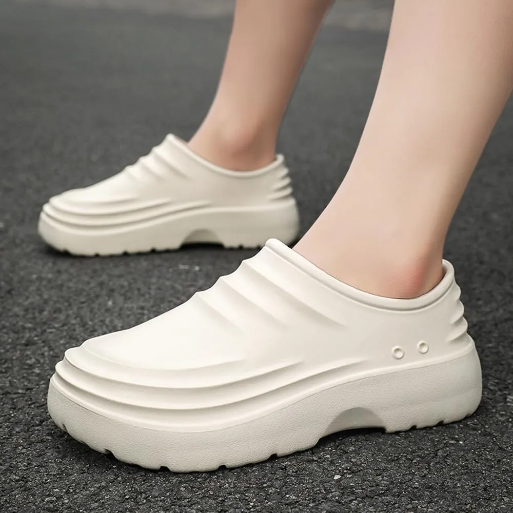 Chef Shoes for Men and Women, Strong Non-Slip Kitchen Clock Clogs, Oil Resistant Nurse Garden Bathroom Work Sandals, Lightweight Waterproof Health Care Food Service Shoe