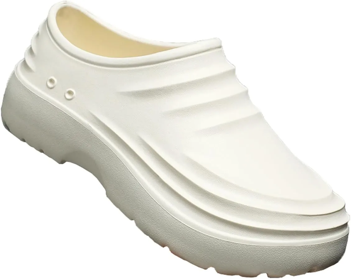 Chef Shoes for Men and Women, Strong Non-Slip Kitchen Clock Clogs, Oil Resistant Nurse Garden Bathroom Work Sandals, Lightweight Waterproof Health Care Food Service Shoe