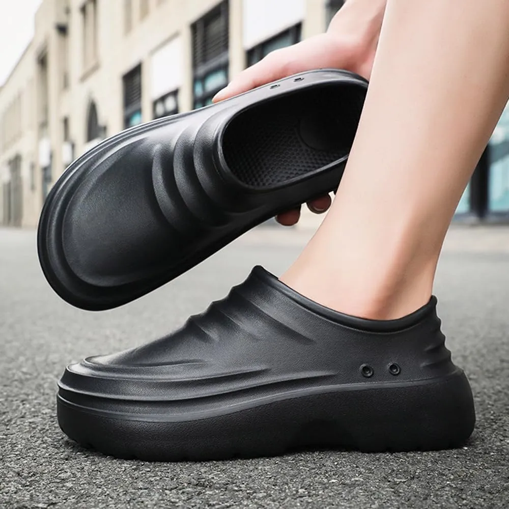 Chef Shoes for Men and Women, Strong Non-Slip Kitchen Clock Clogs, Oil Resistant Nurse Garden Bathroom Work Sandals, Lightweight Waterproof Health Care Food Service Shoe