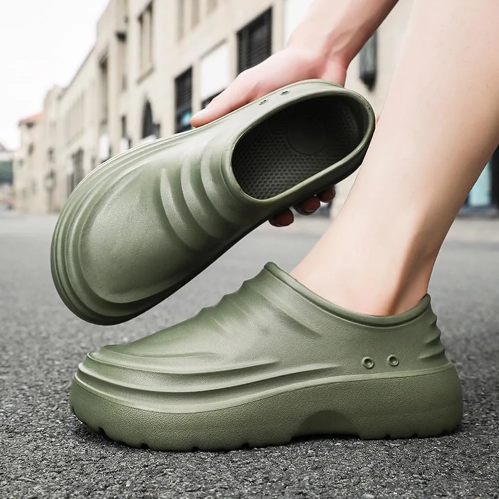 Chef Shoes for Men and Women, Strong Non-Slip Kitchen Clock Clogs, Oil Resistant Nurse Garden Bathroom Work Sandals, Lightweight Waterproof Health Care Food Service Shoe