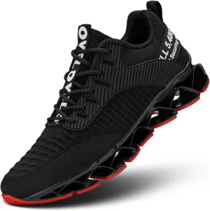 Chopben Men's Running Shoes Blade Non Slip Fashion Sneakers Breathable Mesh Soft Sole Casual Athletic Walking Shoes